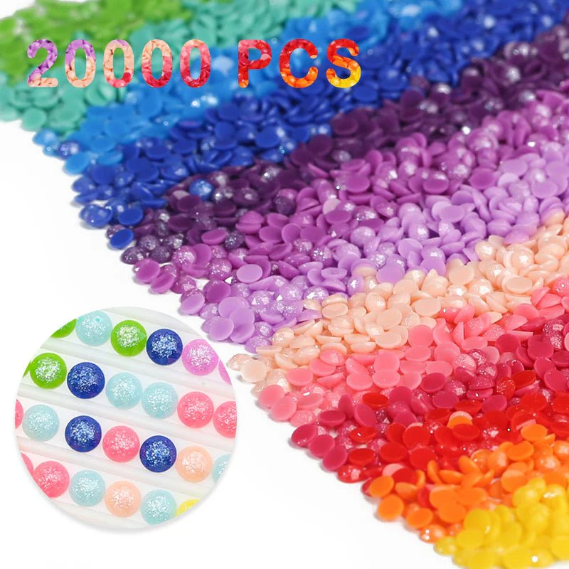 20 Colors 20000PCS Round Sugar Dust Beads for Diamond Painting - Image 8