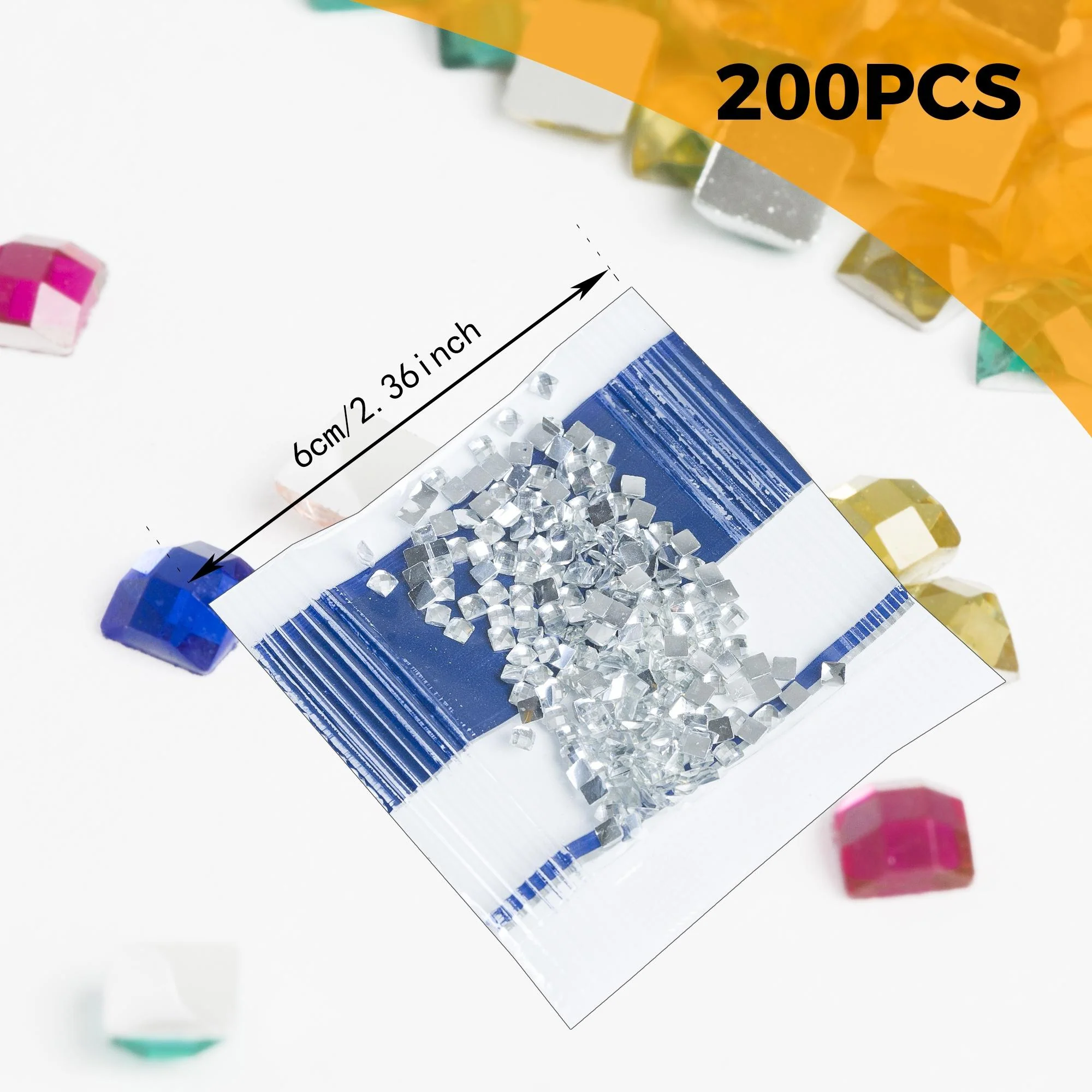 20 Colors Square Rhinestones Diamond Painting Beads - Image 7