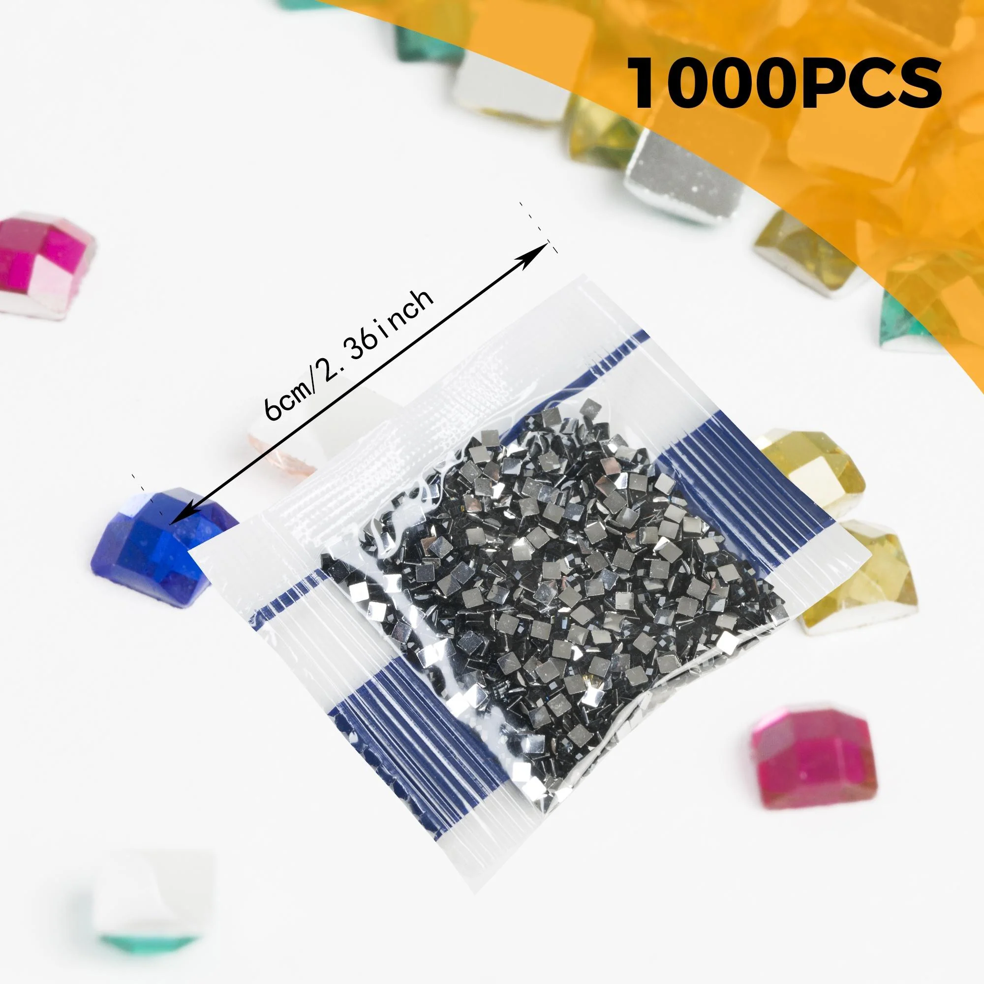 20 Colors Square Rhinestones Diamond Painting Beads - Image 8