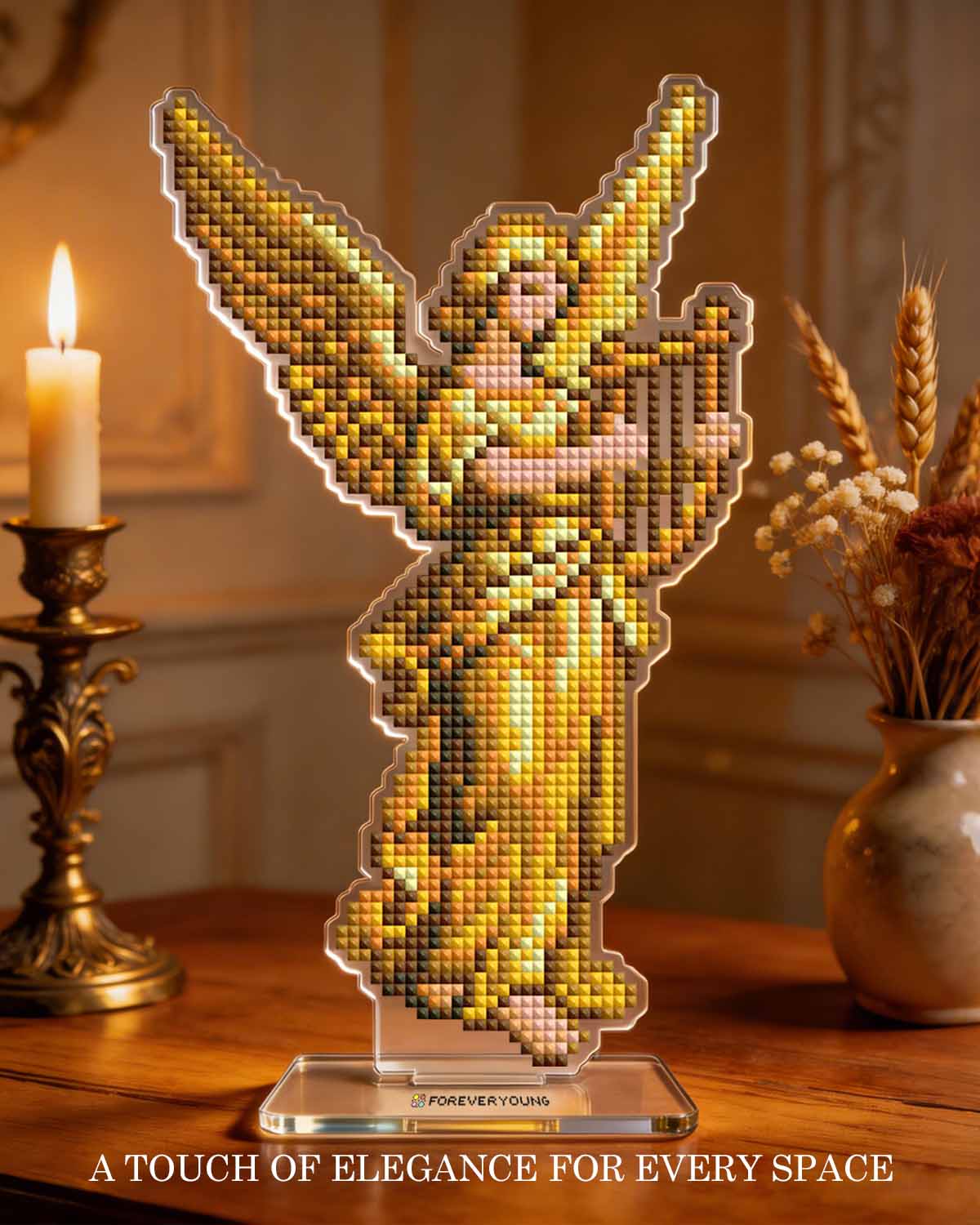 Angel Harp Sonata Acrylic Diamond Art Display Stand - Image 2