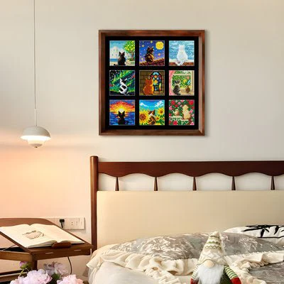 Cat Around the World Diamond Painting Frame Kit – Cat/Cats/Kitten World Travel Diamond Art - Image 2