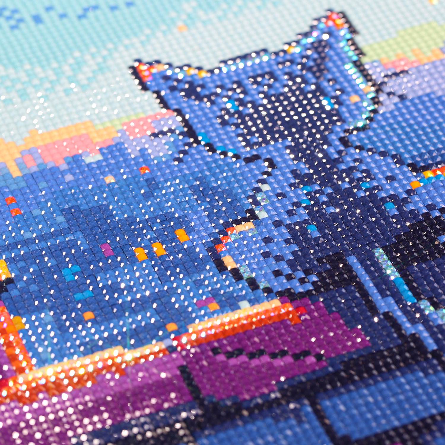 Cats Under the Starry Night | Cat, Cats & Kitten Starry Sky Diamond Art Decor - Image 3