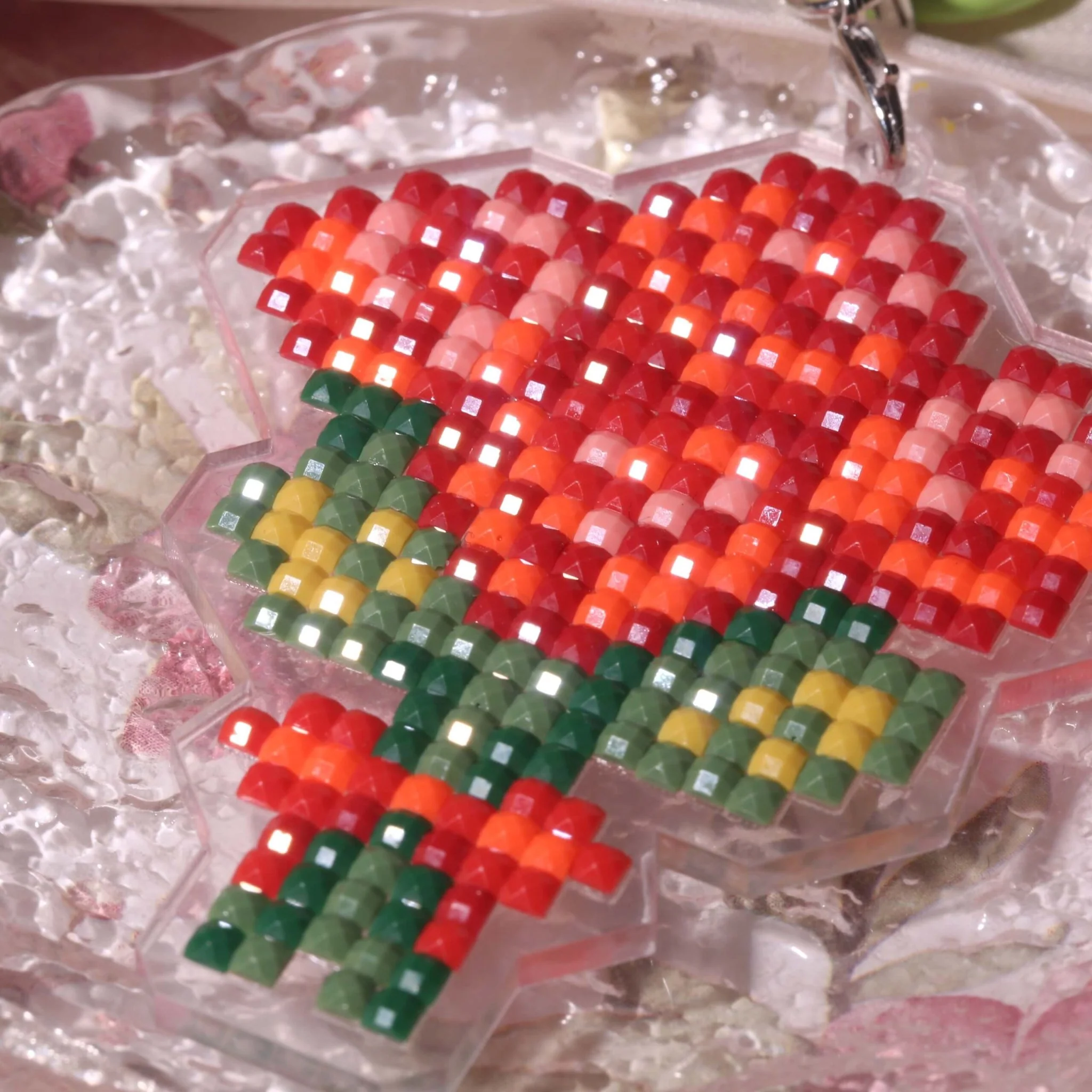 Colorful Bouquet Acrylic Diamond Painting Keychain - Image 11