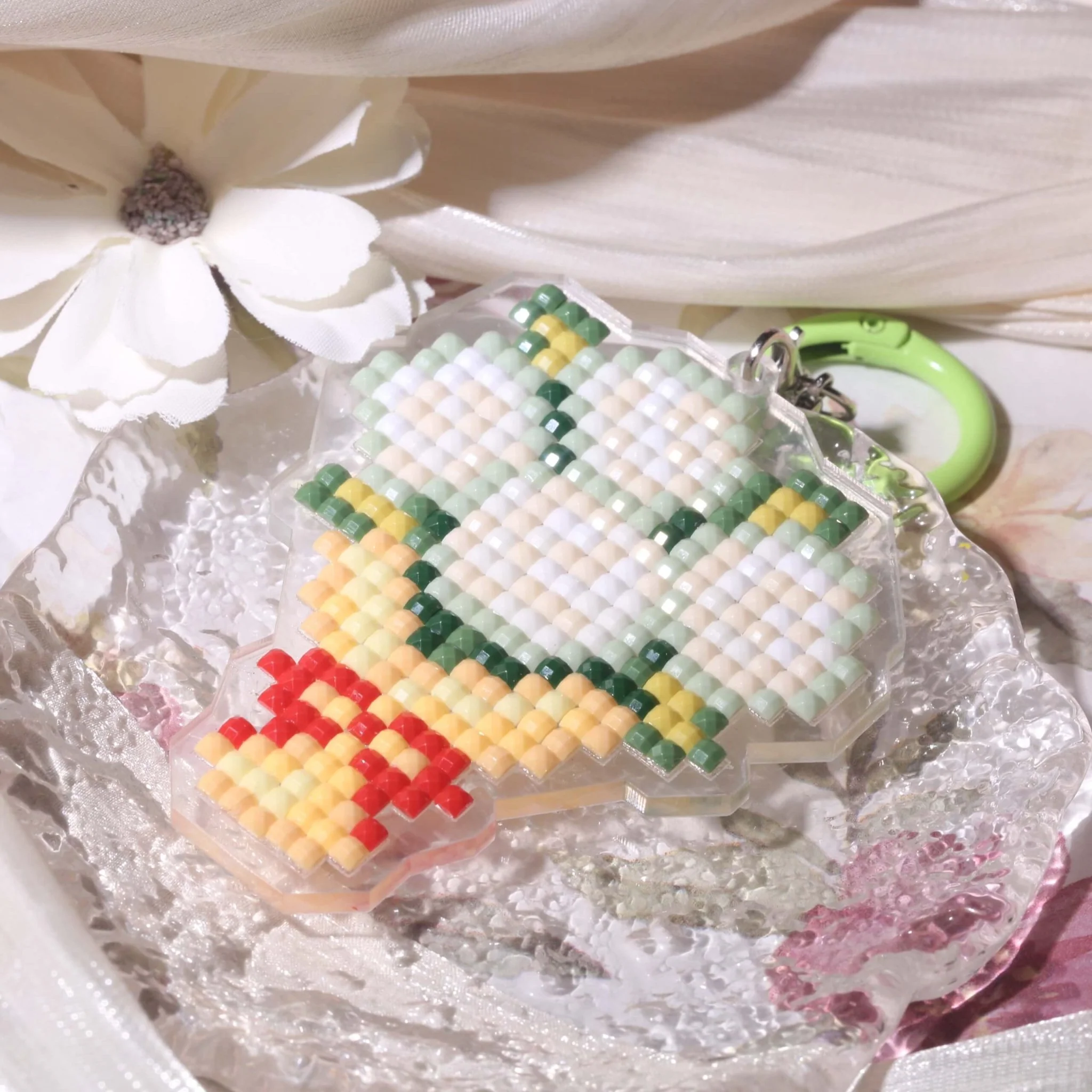 Colorful Bouquet Acrylic Diamond Painting Keychain - Image 9