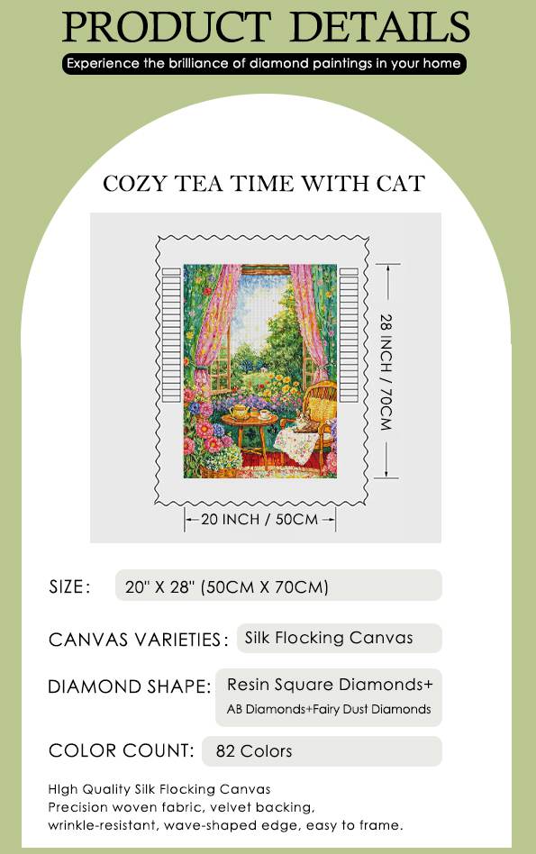 Cozy Tea Time with Cat | Cat, Cats & Kitten Relaxing Art Decor - Image 3