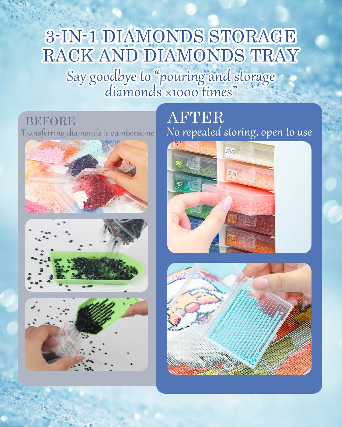 ForeverYoung 3-in-1 Diamond Art Tray Set - Image 5