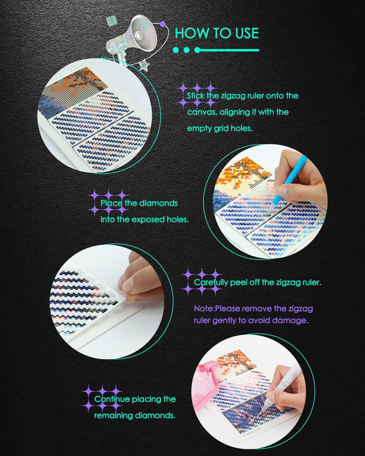 ForeverYoung Diamond Painting Zigzag Ruler - Image 2
