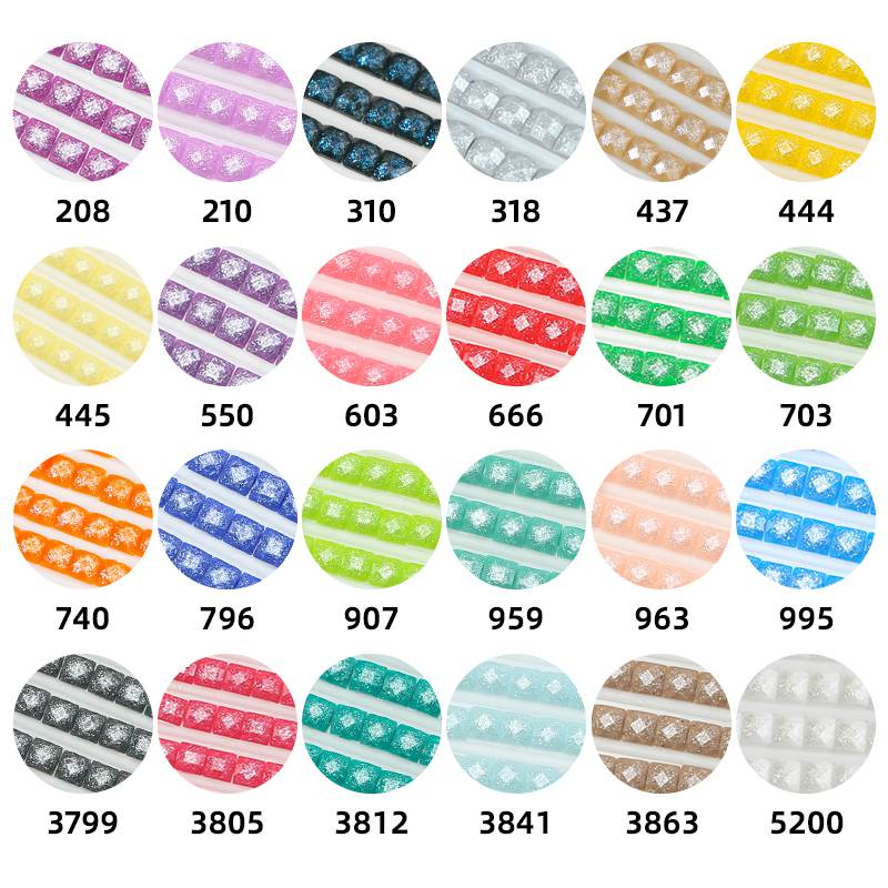 Diamond Painting Square Drill Beads DMC Colors 24 Colors - Image 2