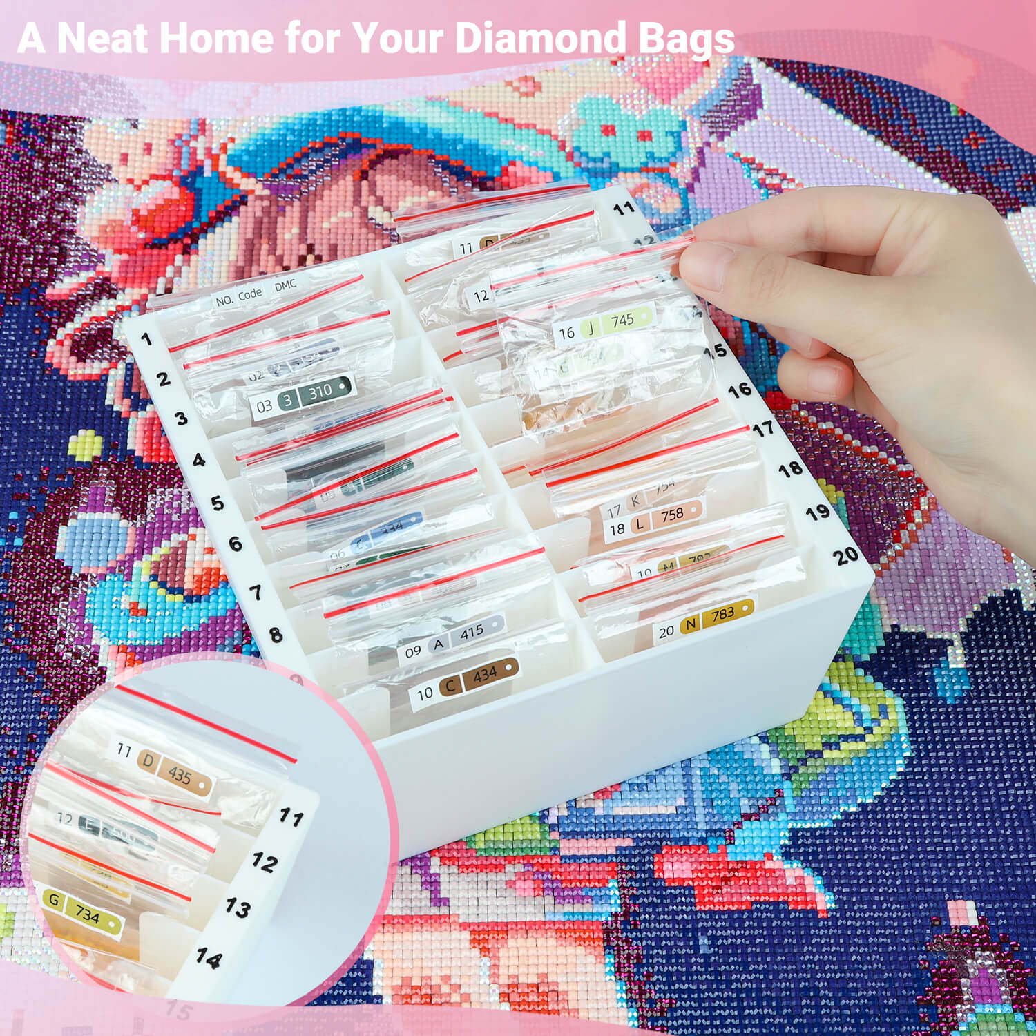 Forever Young Diamond Bag Storage Rack (with number) - Image 7