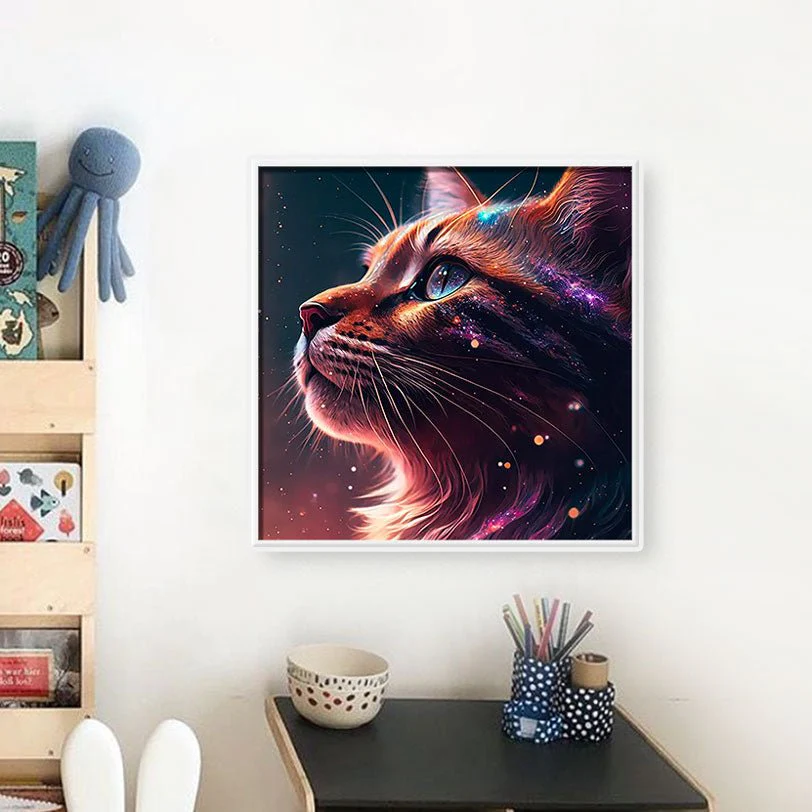 Light and Shadow Cat | Cat, Cats & Kitten Contrast Diamond Art Decor - Image 4