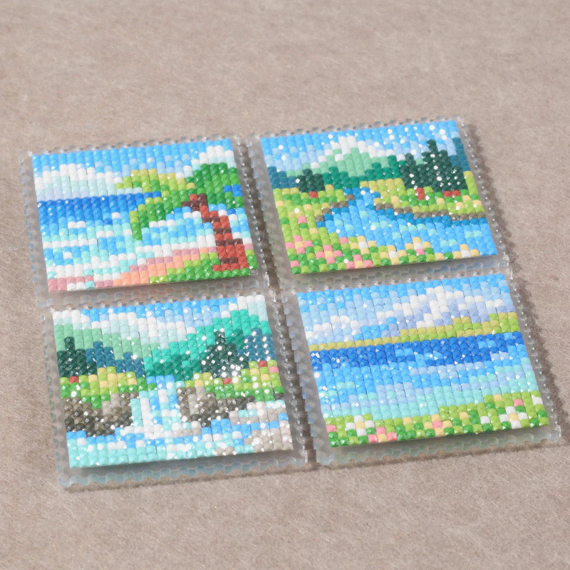 Lumigem 4pcs Mini Square Diamond Painting Set – Four Seasons Landscape Collection - Image 5