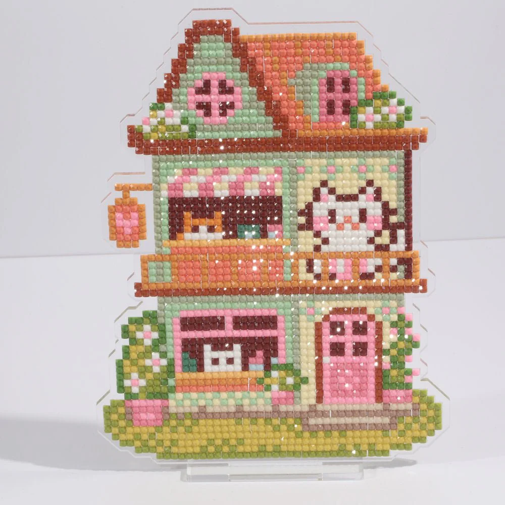 LumiGem Cat Café Diamond Painting Stand – Cat/Cats/Kitten Coffee Shop Diamond Art Display - Image 7