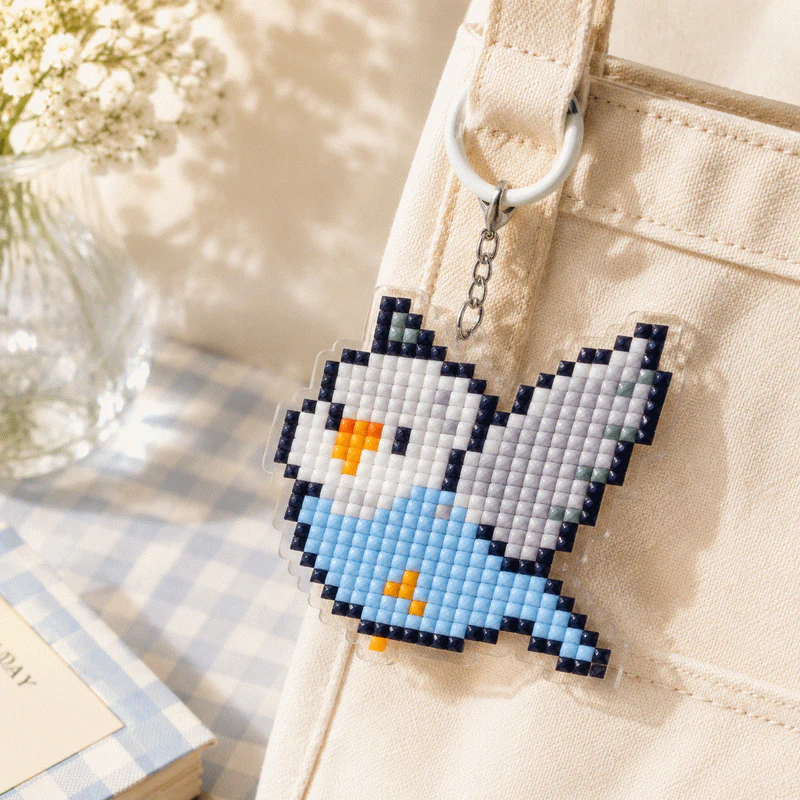 Lumigem Mini Bird Keychain Diamond Art Kit – Cute DIY Crystal Craft Accessory - Image 13