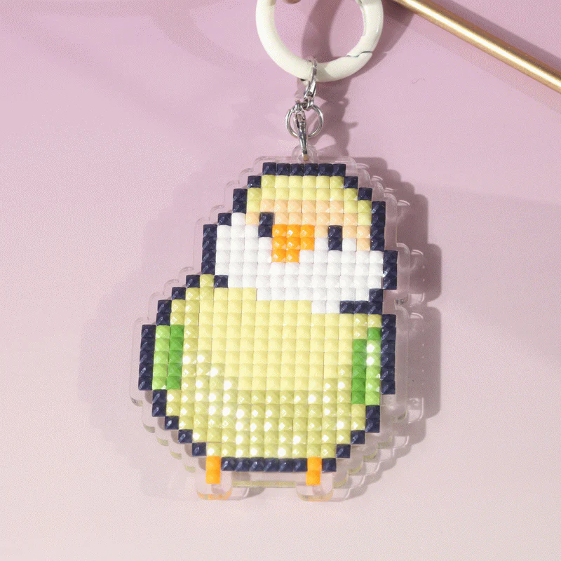 Lumigem Mini Bird Keychain Diamond Art Kit – Cute DIY Crystal Craft Accessory - Image 6