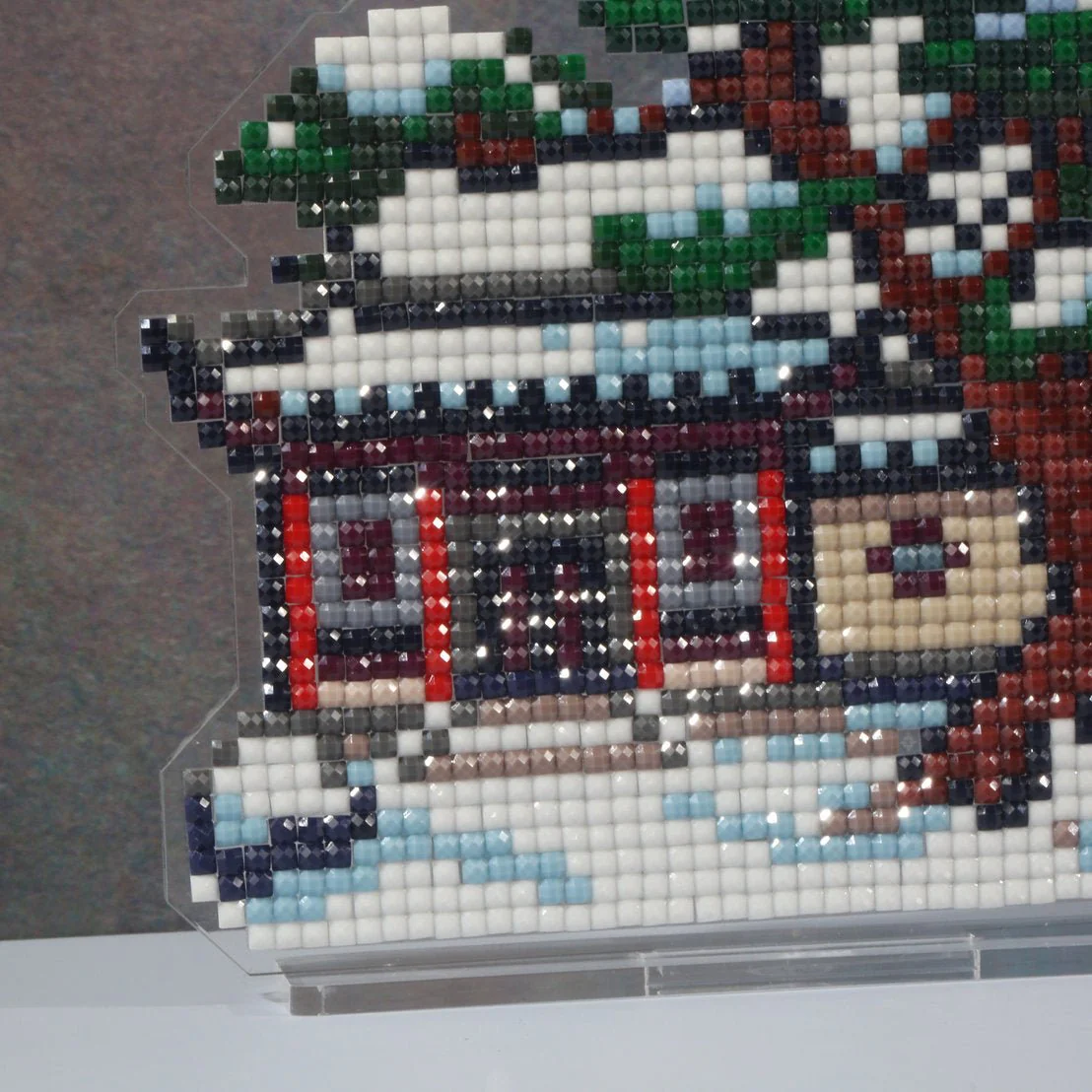 LumiGem Pine & Snow Cottage Diamond Painting Stand - Image 3