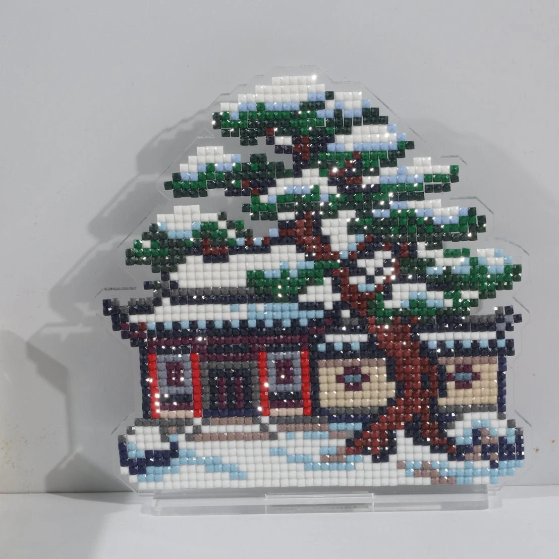 LumiGem Pine & Snow Cottage Diamond Painting Stand - Image 7