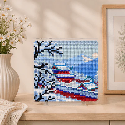 LumiGem Snow Charm of the Ancient Temple Diamond Painting Stand - Image 8