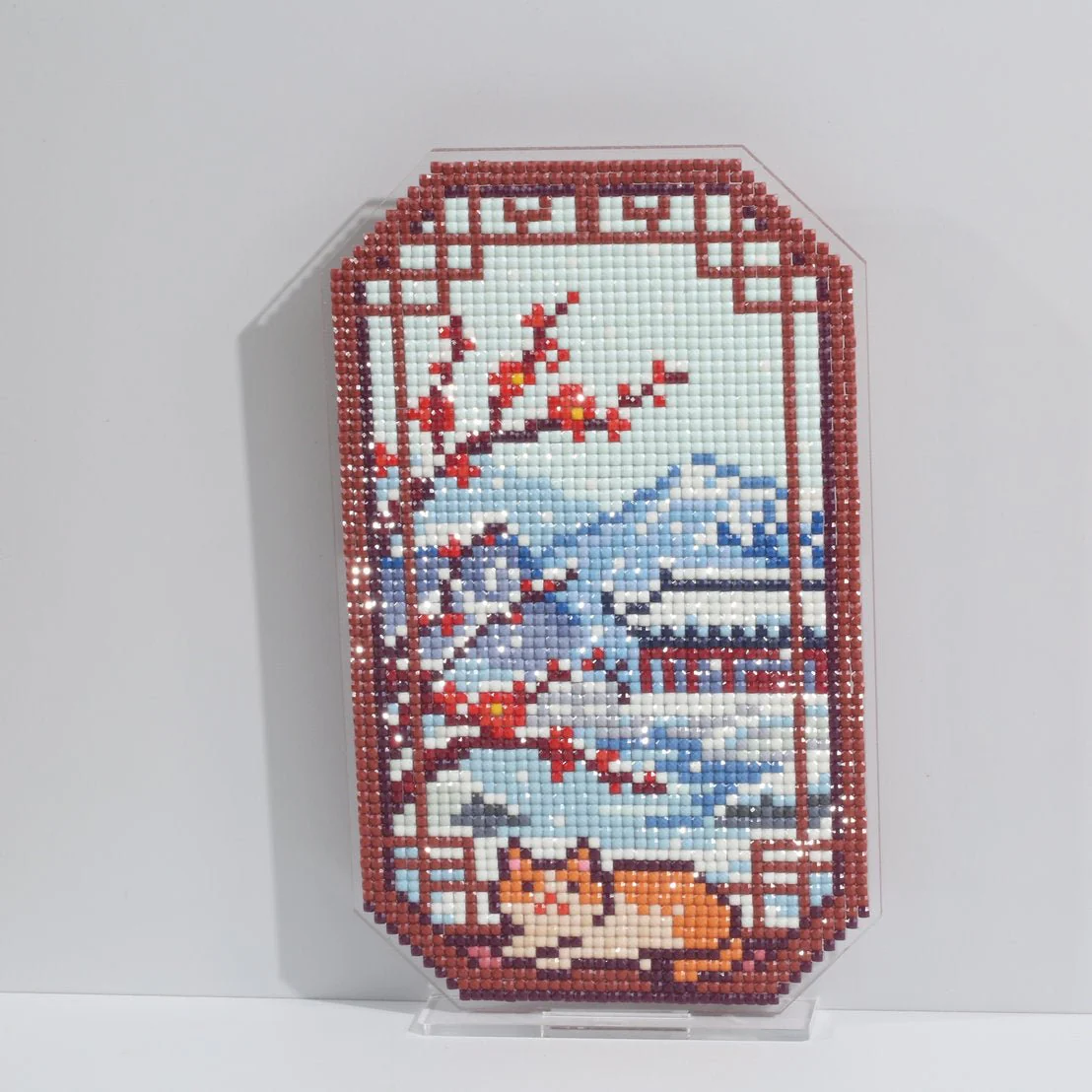 LumiGem Snowy Cat Reflection Diamond Painting Stand | Cat, Cats & Kitten Art Decor - Image 4