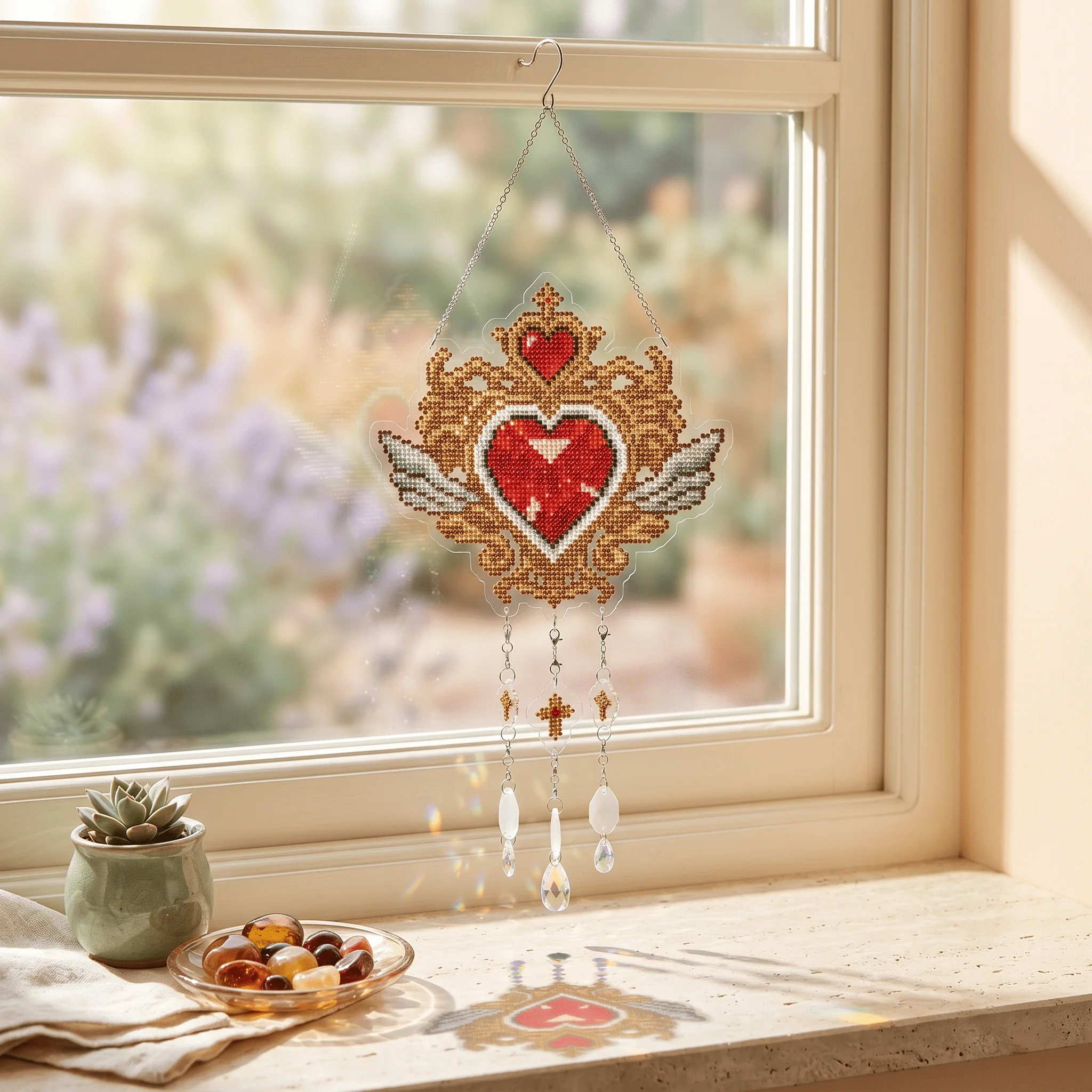 LumiGem Suncatcher Vowed Heart - Image 2