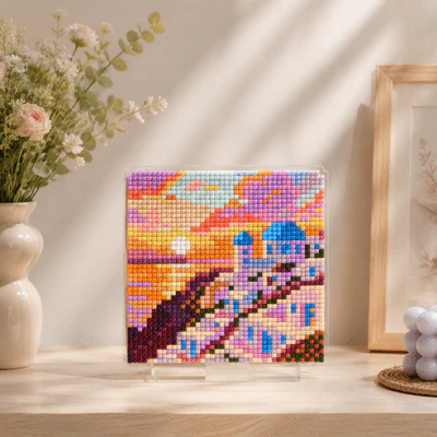 LumiGem Sunset in Santorini Diamond Painting Stand - Image 8