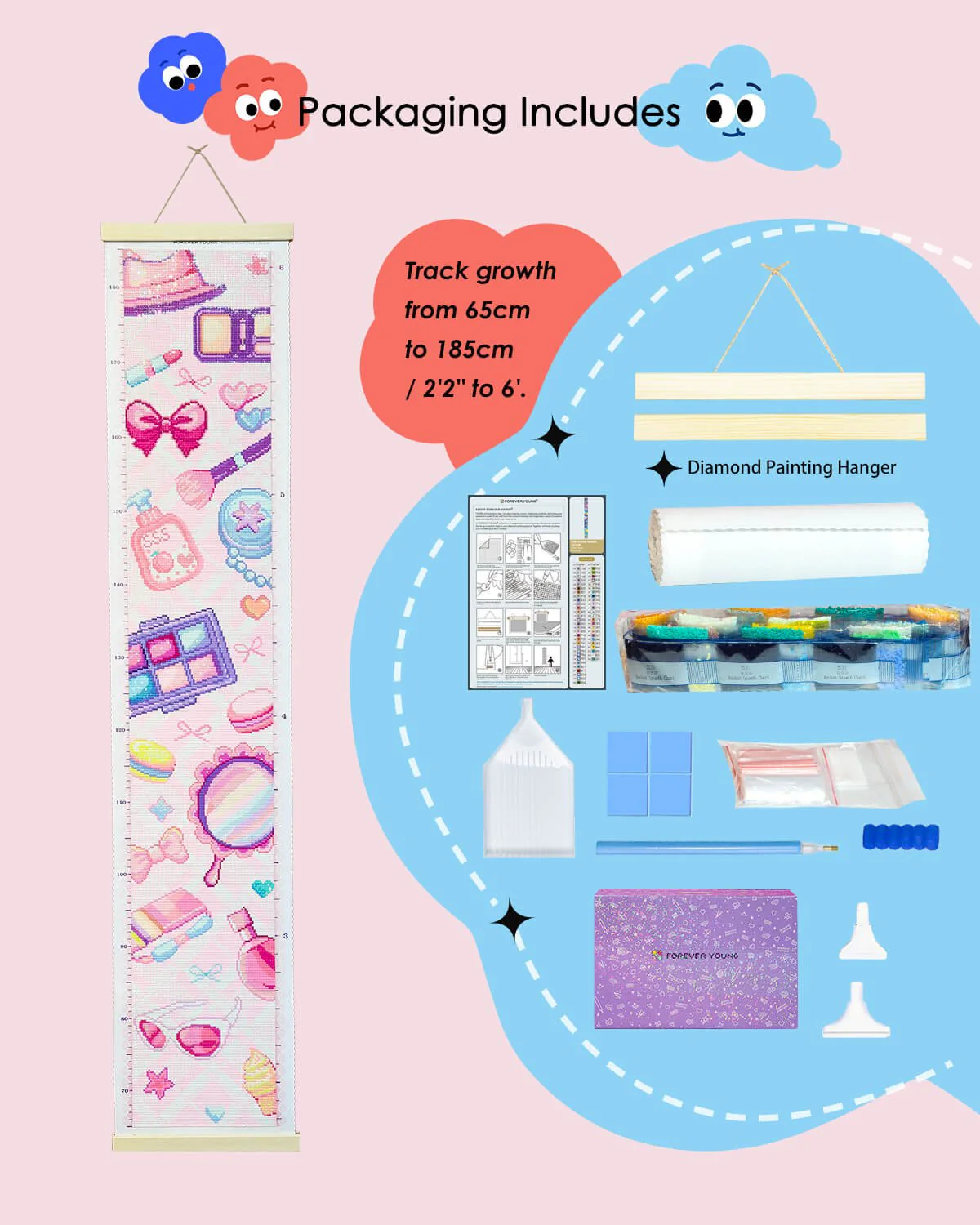 Make up Height Chart 47.2 x 3.9 Inch - Image 6