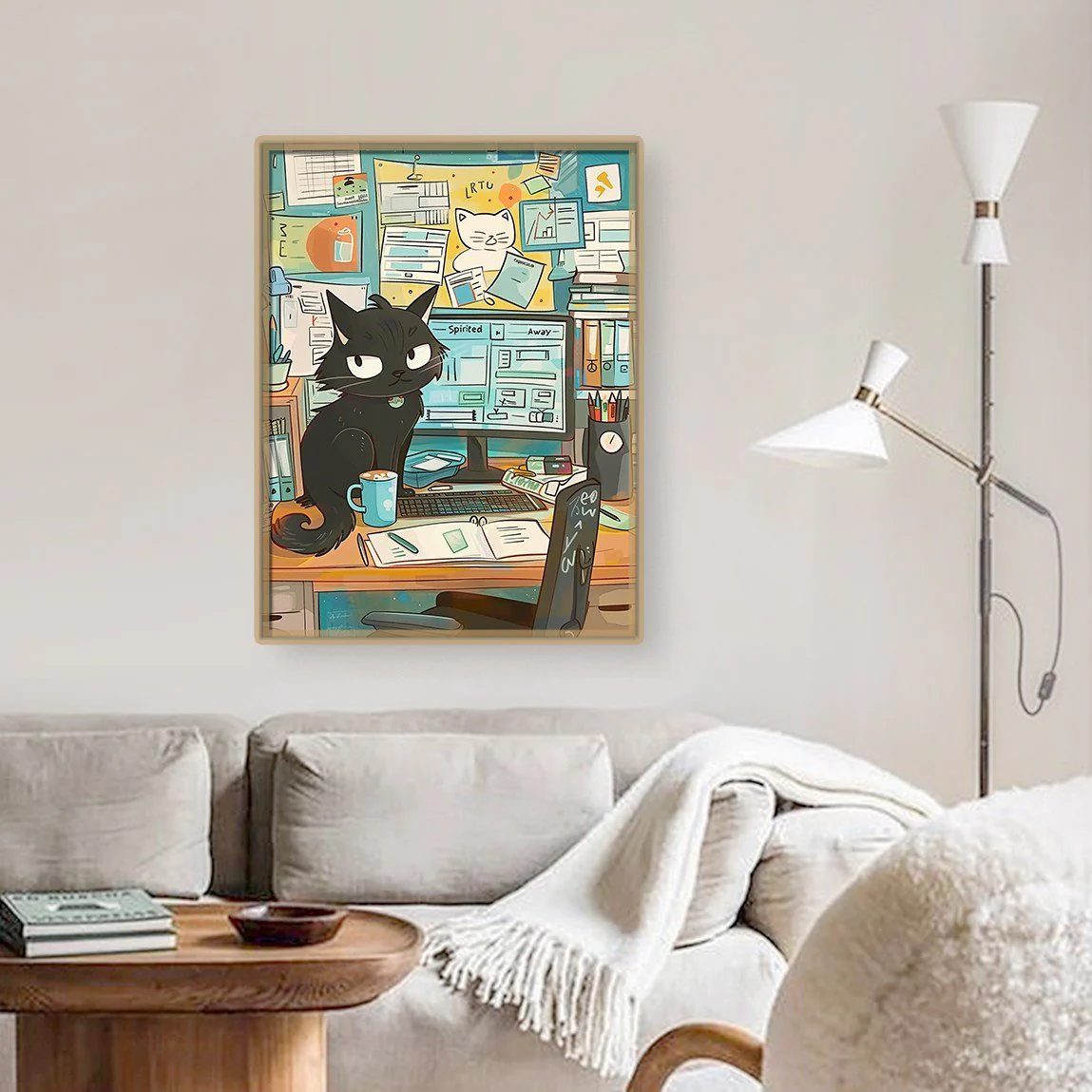 Office Feline | Cat, Cats & Kitten Workday Diamond Art Decor - Image 4