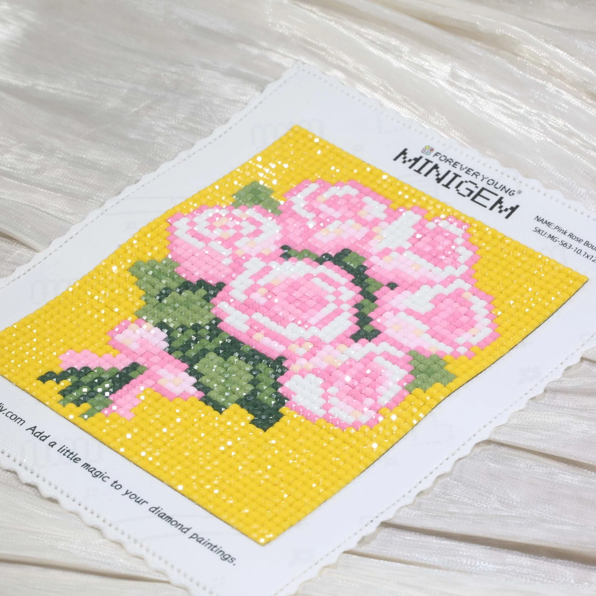 Minigem® :Pink Rose Bouquet - Image 2