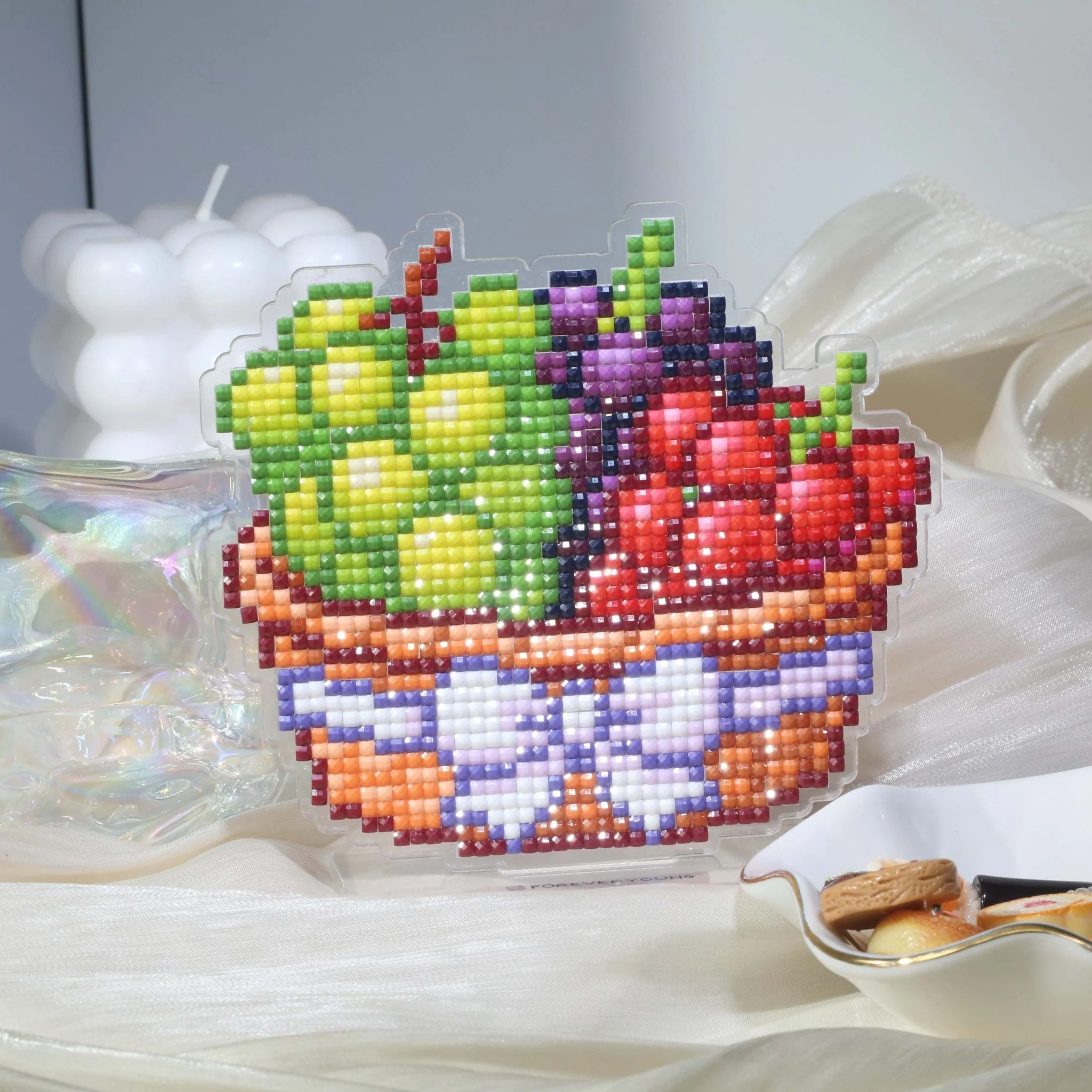 Tricolor Grapes Acrylic Diamond Art Display Stand - Image 5