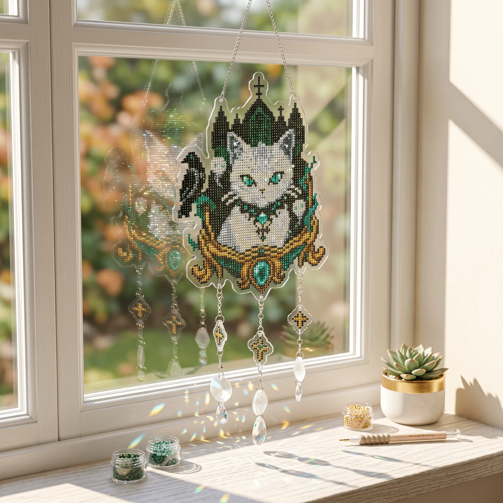LumiGem Suncatcher Soulbound Cat – Cat/Cats/Kitten Suncatcher Crystal Hanging Decor - Image 2